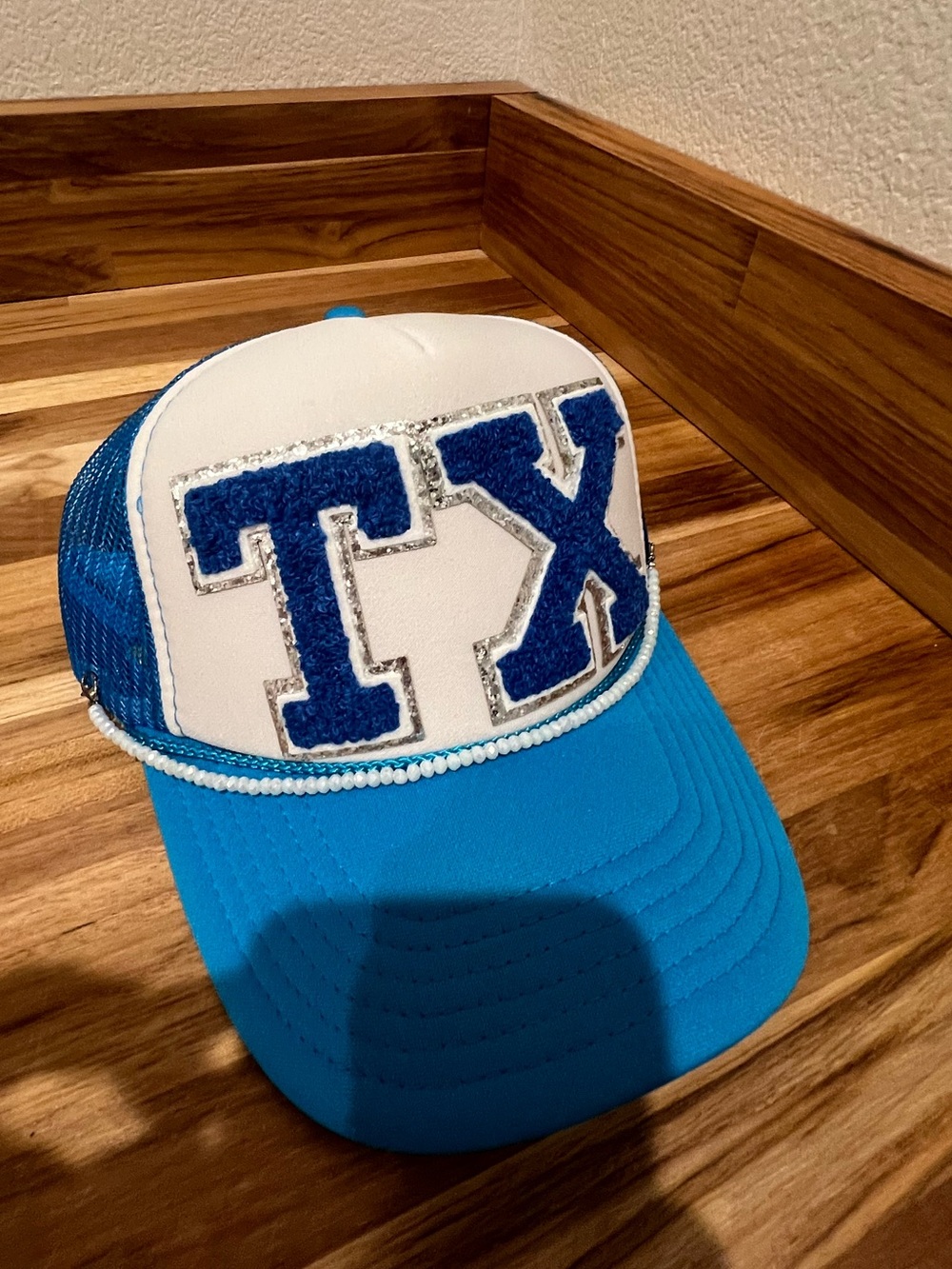 'TX' Sequin Trucker Hat with charm